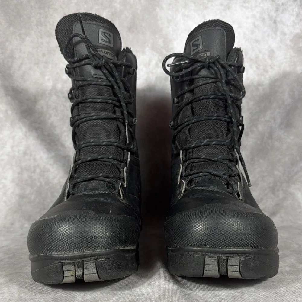 Salomon Tundra Forces CSWP Waterproof Winter Boots Mens 12 Blk Aerotherm Snow